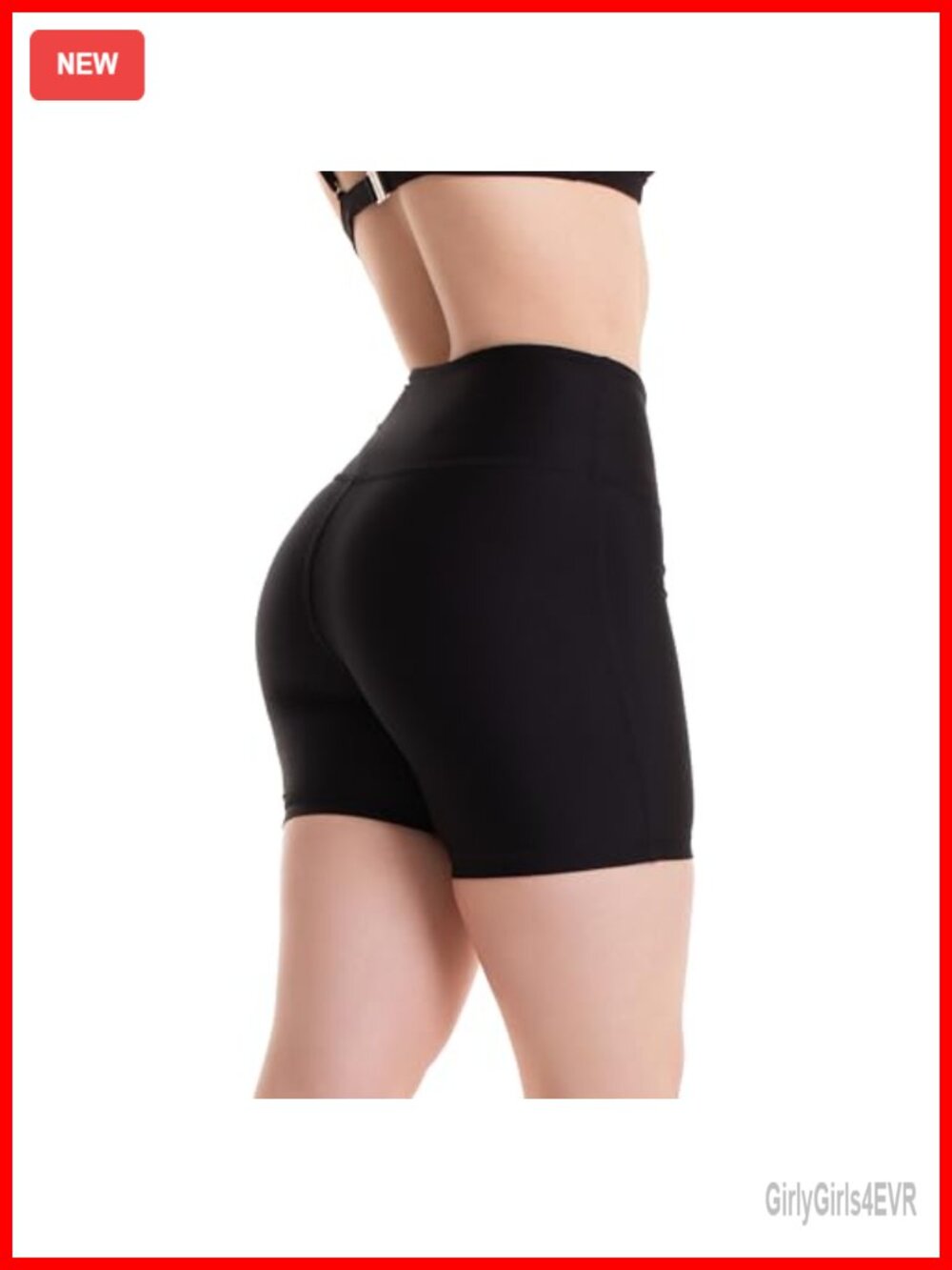 Biker Shorts Women High Waisted Tummy Control Yoga Gym Workout Stretch Spandex